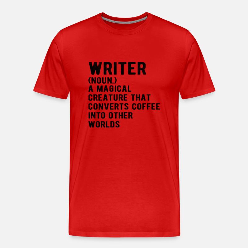 WRITING / AUTHOR: Writer Definition - Männer Premium Bio T-Shirt - Rot