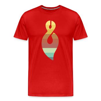 Tatouage tribal maori polynésien - T-shirt bio Premium Homme - rouge - Devant - Damien (186cm)