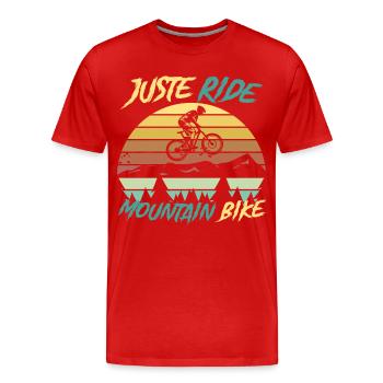 Bike bike - Men's Premium Organic T-Shirt - red - Front - Damien (186cm)