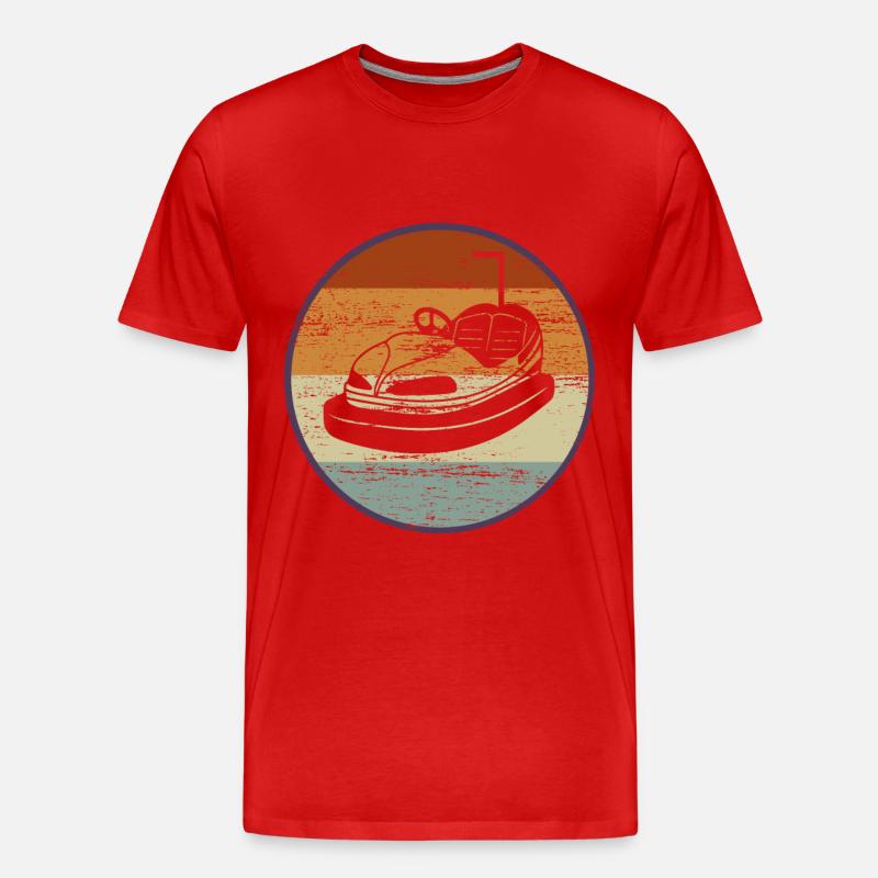 Autoscooter Retro Kirmes 90er Geschenk - Männer Premium Bio T-Shirt - Rot