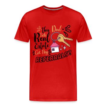 Agent immobilier Immobilier Accueil Clôture Investisseur - T-shirt bio Premium Homme - rouge - Devant - Damien (186cm)
