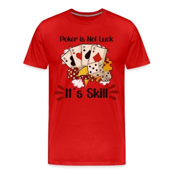 Poker Casino Poker Player Gambling Roulette Gift - Men's Premium Organic T-Shirt - red - Front - Damien (186cm)