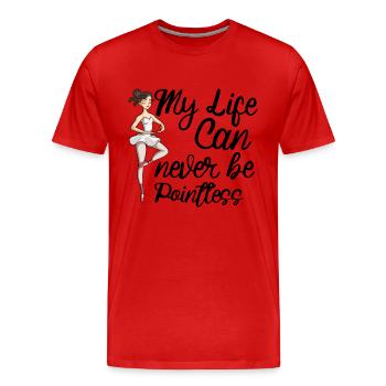 Ballet Ballerine Danse Danse Danse Ballet Cadeau - T-shirt bio Premium Homme - rouge - Devant - Damien (186cm)
