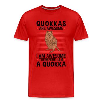 Les Quokkas sont des quokkas marsupiaux fantastiques - T-shirt bio Premium Homme - rouge - Devant - Damien (186cm)