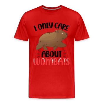 Mag nur Wombat Australien Beuteltier - Männer Premium Bio T-Shirt - Rot - Vorne - Damien (186cm)