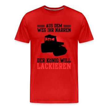 Asphaltbauer aus dem Weg Straßenbauer - Männer Premium Bio T-Shirt - Rot - Vorne - Damien (186cm)