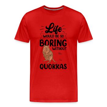 Quokka forant sans quokka marsupial - T-shirt bio Premium Homme - rouge - Devant - Damien (186cm)