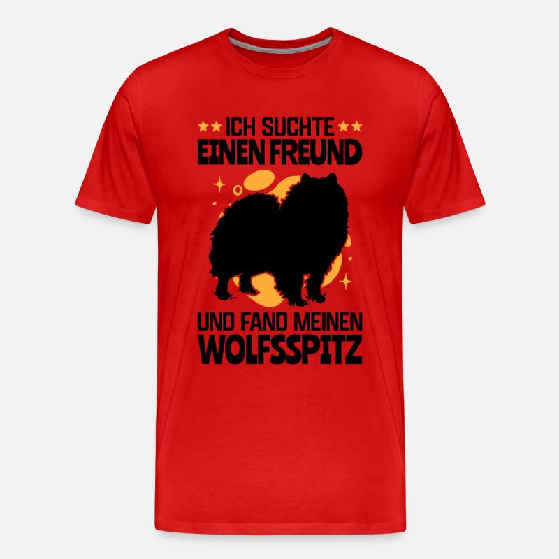 Suchte Wolfsspitz deutscher Spitz Keeshond - Männer Premium Bio T-Shirt - undefined