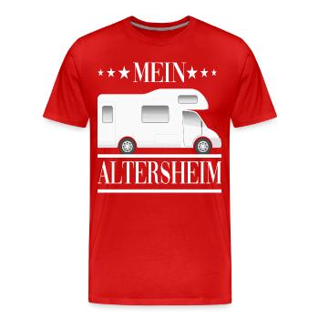 Camping Wohnmobil Altersheim Reisen Wohnwagen - Männer Premium Bio T-Shirt - Rot - Vorne - Damien (186cm)