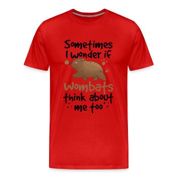 Wombats denken an mich Australien Beuteltier - Männer Premium Bio T-Shirt - Rot - Vorne - Damien (186cm)