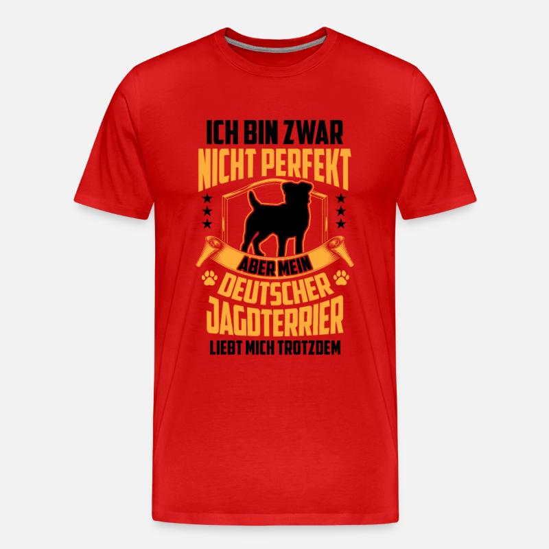 Deutscher Jagdterrier ist nicht perfekt - Männer Premium Bio T-Shirt - undefined
