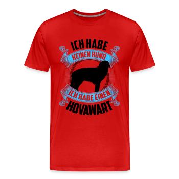 Hovawart ist kein Hund derber Bauernhund - Männer Premium Bio T-Shirt - Rot - Vorne - Damien (186cm)