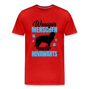 Mehr Hovawart derber Bauernhund - Männer Premium Bio T-Shirt - Rot - Vorne - Damien (186cm)