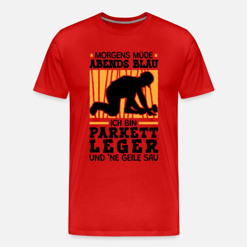 Ich bin Parkettleger Fliesenleger - Männer Premium Bio T-Shirt - undefined