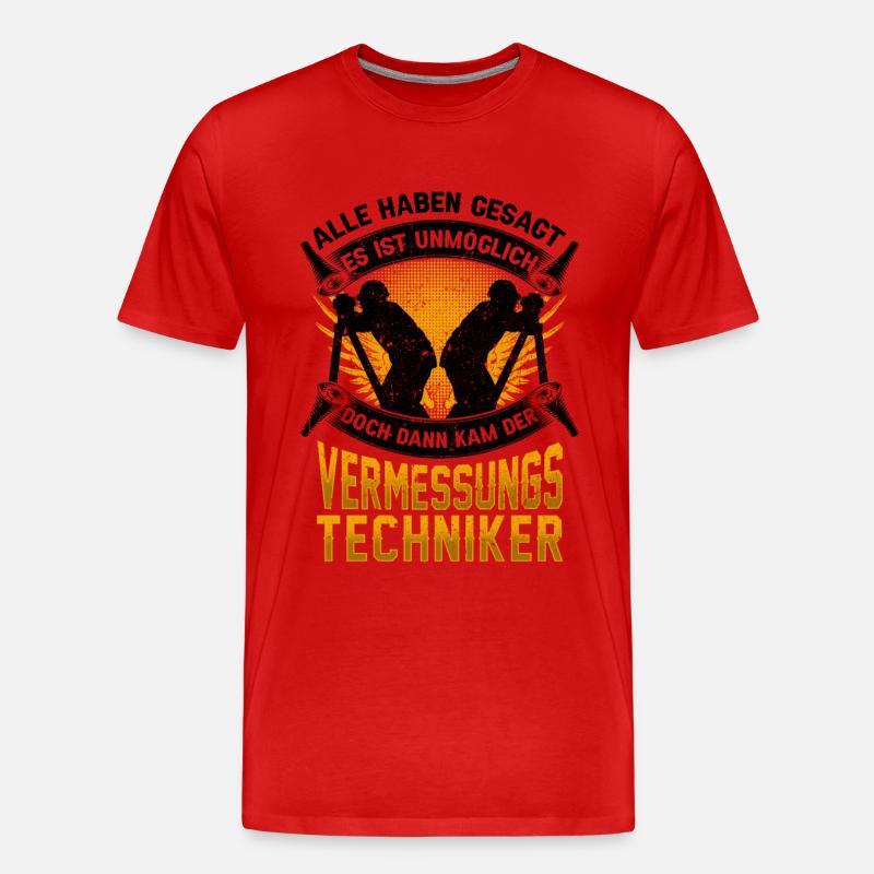 Vermessungstechniker unmöglich Vermesser - Männer Premium Bio T-Shirt - undefined
