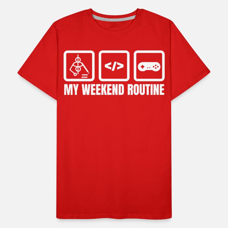 Ma routine du week-end T-shirt bio Premium Homme