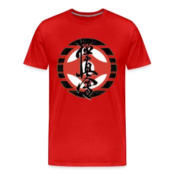 Karaté Kyokushin Arts Martiaux - T-shirt bio Premium Homme - rouge - Devant - Damien (186cm)
