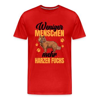 Mehr Harzer Fuchs altdeutscher Hütefuchs - Männer Premium Bio T-Shirt - Rot - Vorne - Damien (186cm)