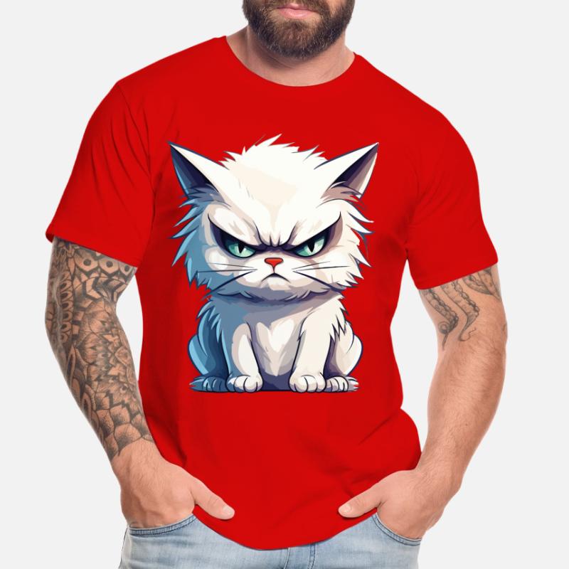 cat grumpy grumpy grumpy meow funny Men's Premium Organic T-Shirt
