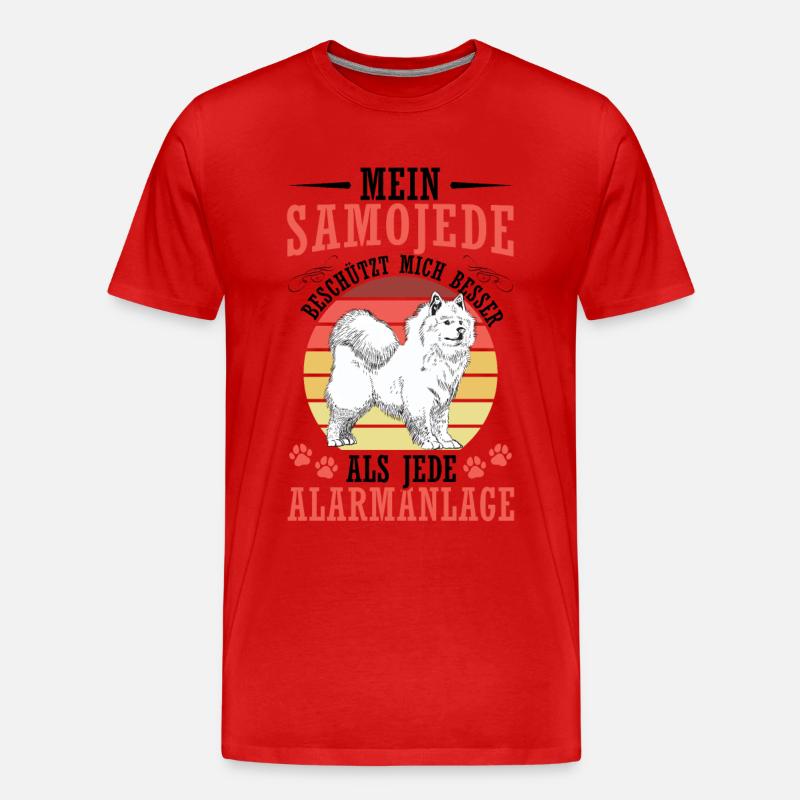 Samojede beschützt mich Samojedenspitz - Männer Premium Bio T-Shirt - undefined