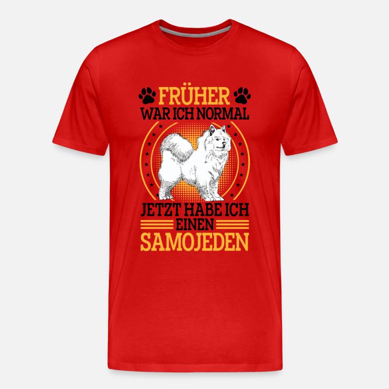 Samojede früher normal Samojedenspitz - Männer Premium Bio T-Shirt - undefined