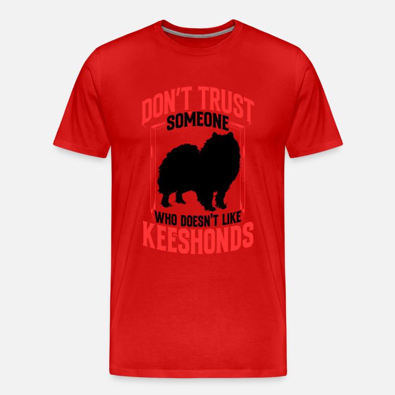 Wolfsspitz nicht vertrauen Deutscher Spitz - Männer Premium Bio T-Shirt - undefined