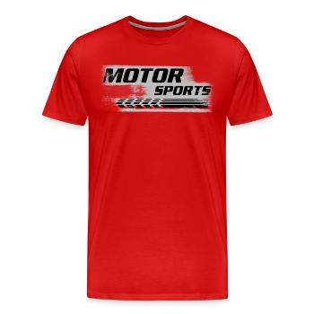 Motor Sports - Men's Premium Organic T-Shirt - red - Front - Damien (186cm)