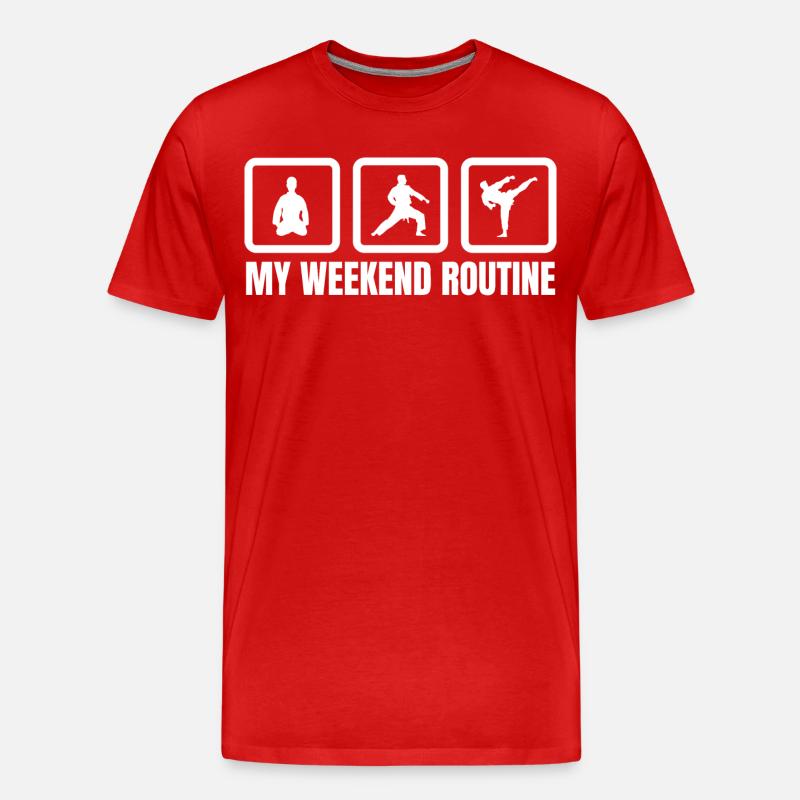 Karate Wochenende - Männer Premium Bio T-Shirt - Rot