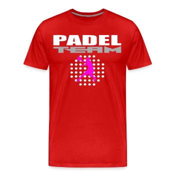 Padel-Mannschaft - Männer Premium Bio T-Shirt - Rot - Vorne - Damien (186cm)