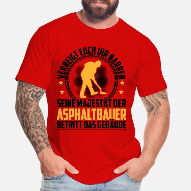 Le constructeur d’asphalte s’incline devant vous constructeur de routes T-shirt bio Premium Homme