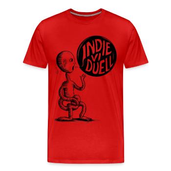 Individual black - Men's Premium Organic T-Shirt - red - Front - Damien (186cm)