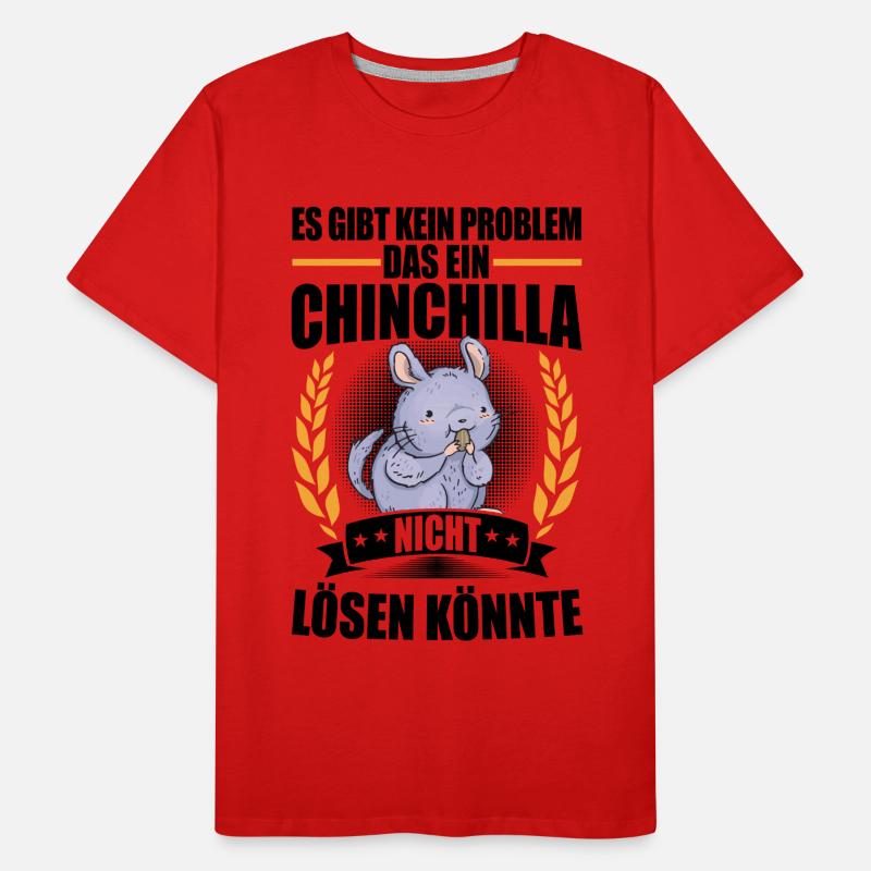 Chinchilla solves problems Rodent woolly mouse Men's Premium Organic T-Shirt