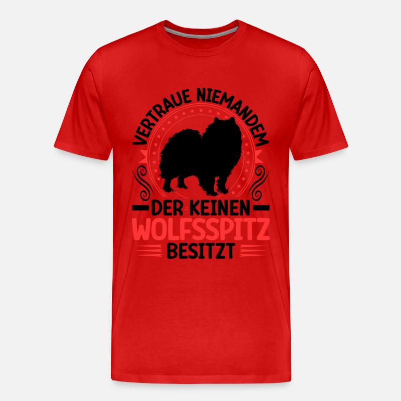 Wolfsspitz Ich besitze einen Keeshond - Männer Premium Bio T-Shirt - undefined