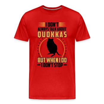 Discours sur Quokka marsupial - T-shirt bio Premium Homme - rouge - Devant - Damien (186cm)
