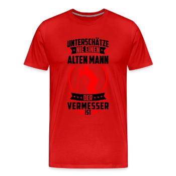 Arpenteur Vieil Homme Arpenteur - T-shirt bio Premium Homme - rouge - Devant - Damien (186cm)