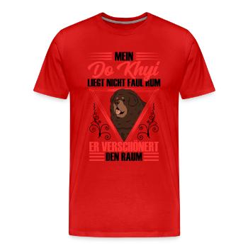 Do Khyi n’est pas paresseux Dogue tibétain Dogue tibétain - T-shirt bio Premium Homme - rouge - Devant - Damien (186cm)