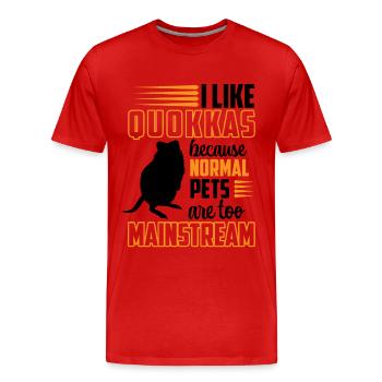 Les Quokka sont des Quokka marsupiaux passionnants - T-shirt bio Premium Homme - rouge - Devant - Damien (186cm)