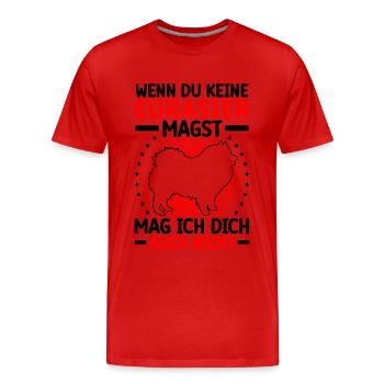 Eurasier also dislikes you Eurasian Spitz - Men's Premium Organic T-Shirt - red - Front - Damien (186cm)