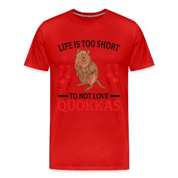 Quokka nicht lieben Beuteltier Quokka - Männer Premium Bio T-Shirt - Rot - Vorne - Damien (186cm)