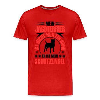 Hunting Terrier Protects Me German Hunting Dog - Men's Premium Organic T-Shirt - red - Front - Damien (186cm)