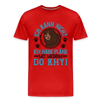 Plans avec Do Khyi Dogue tibétain Mastiff tibétain - T-shirt bio Premium Homme - rouge - Devant - Damien (186cm)
