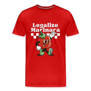 Legalize Marinara - Men's Premium Organic T-Shirt - red - Front - Damien (186cm)