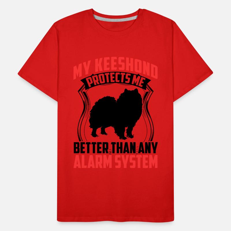 Wolfspitz protects me better Keeshond Men's Premium Organic T-Shirt