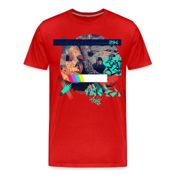 Monster #118 Spirit - Men's Premium Organic T-Shirt - red - Front - Damien (186cm)