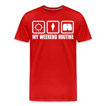 Amateur de crème glacée - T-shirt bio Premium Homme - rouge - Devant - Damien (186cm)