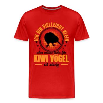 Kiwi Vogel ist klein Neuseeland Kiwi Vogel - Männer Premium Bio T-Shirt - Rot - Vorne - Damien (186cm)