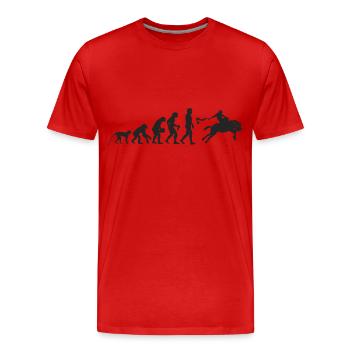 Evolution Rodeo - T-shirt bio Premium Homme - rouge - Devant - Damien (186cm)