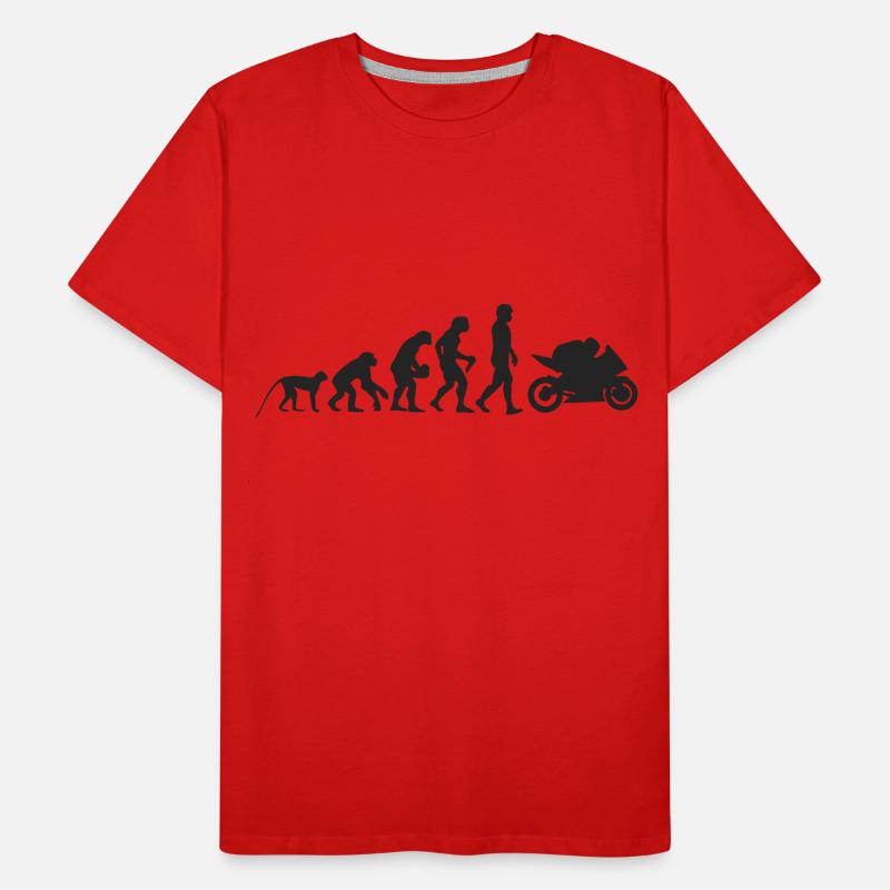Evolution Motorrad Männer Premium Bio T-Shirt