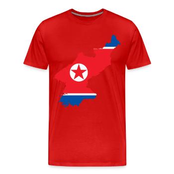 NORDKOREA KOREA KOREANISCH KOMMUNISMUS GESCHENK - Männer Premium Bio T-Shirt - Rot - Vorne - Damien (186cm)
