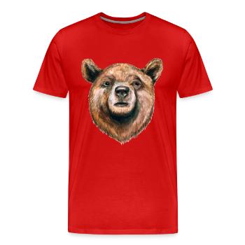 porter - T-shirt bio Premium Homme - rouge - Devant - Damien (186cm)